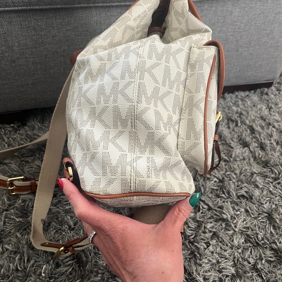 Michael Kors Cream/Brown Backpack